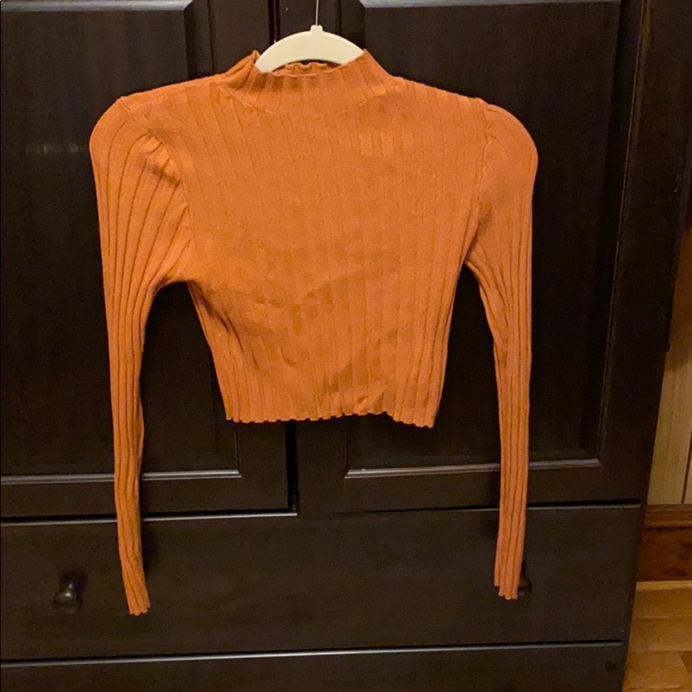 Orange Turtleneck Sweater